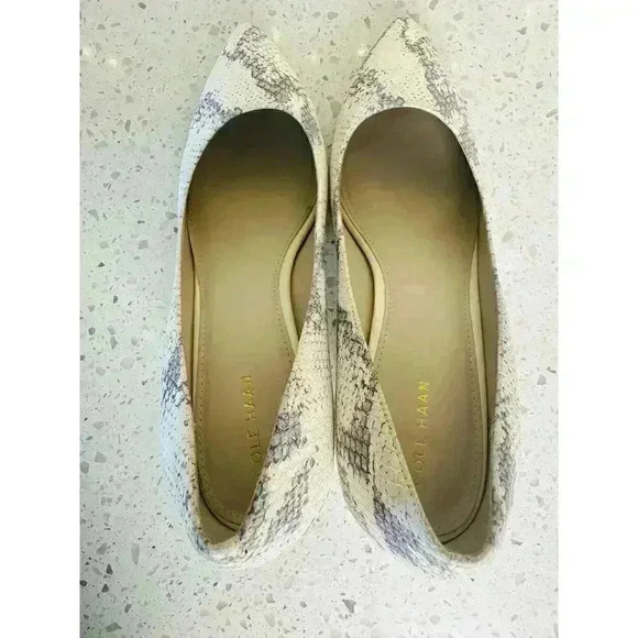 Cole Haan Karena Snakeskin Embossed Chucky Block Heels Size 9 B EUC! - Picture 6 of 7